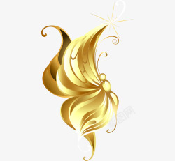金黄色蝴蝶金黄色创意版的蝴蝶高清图片