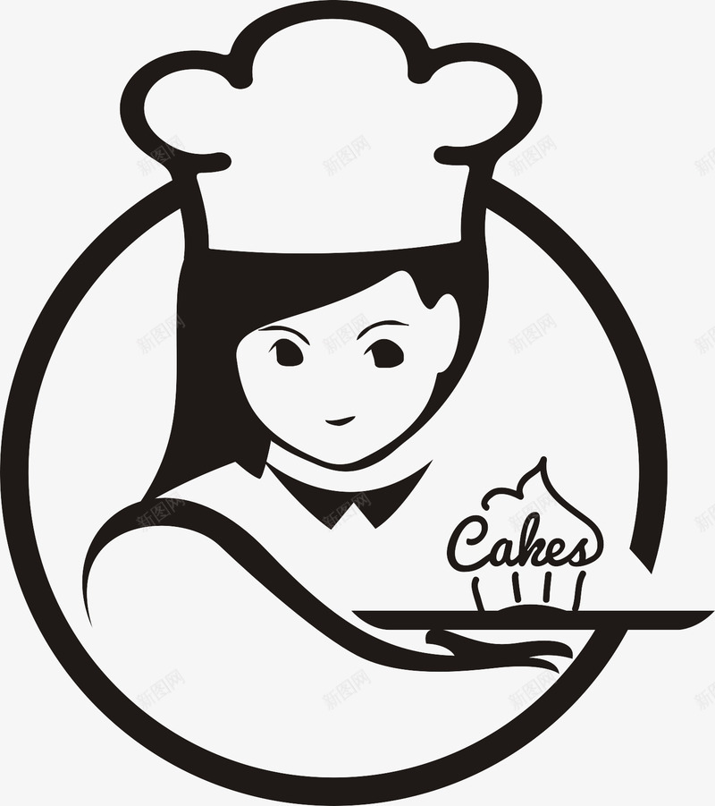 手绘卡通蛋糕烘焙师图标png_新图网 https://ixintu.com 卡通烘焙师 手绘烘焙师 烘焙师 烘焙开心 蛋糕烘焙师