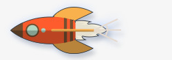 卡通火箭图标图标