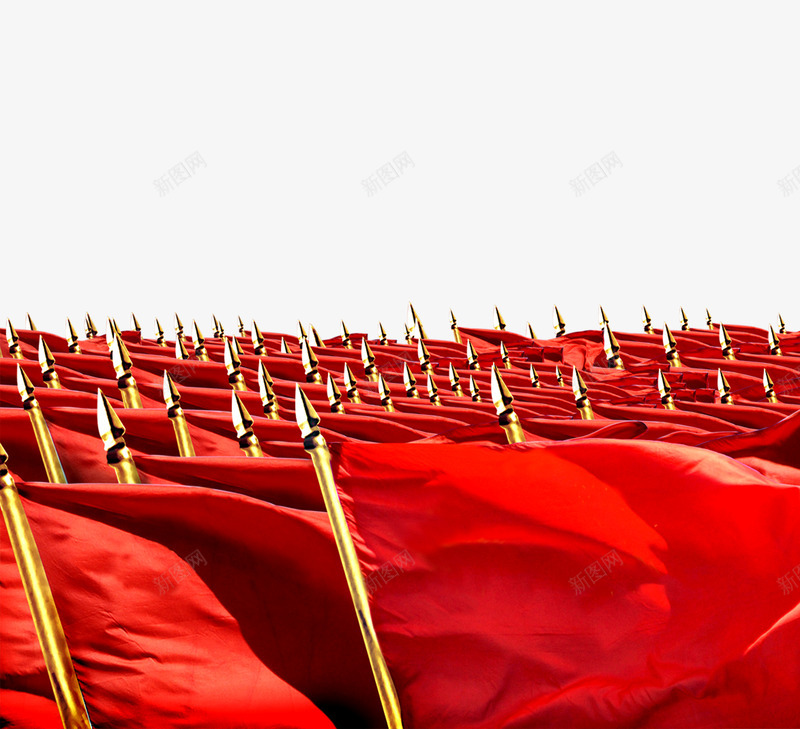 红旗飘飘png免抠素材_新图网 https://ixintu.com 中国 红旗 红色 革命