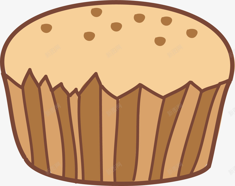 卡通纸杯蛋糕食物png免抠素材_新图网 https://ixintu.com 儿童 卡通可爱 插画 矢量图案 纸杯蛋糕 餐饮