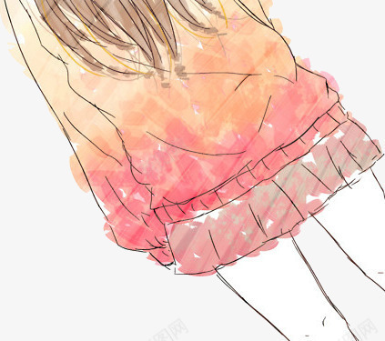 人物png免抠素材_新图网 https://ixintu.com 人物 动漫 卡通 女孩 背影