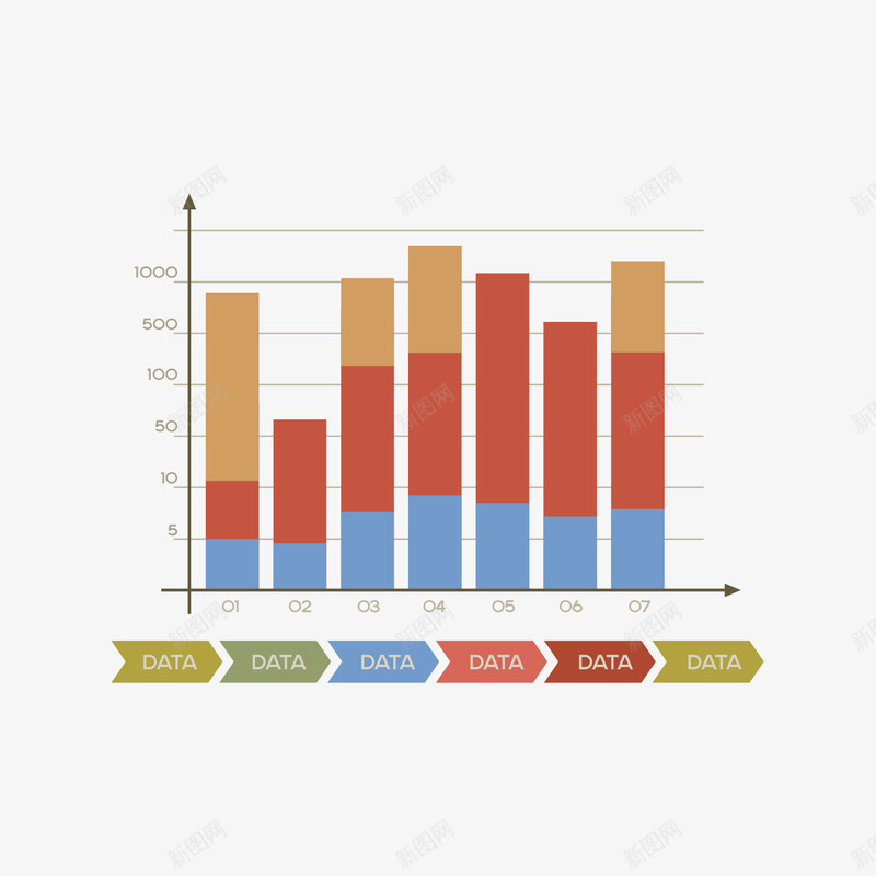 彩色数据图矢量图ai免抠素材_新图网 https://ixintu.com 信息图 彩色数据图 数据图 矢量图