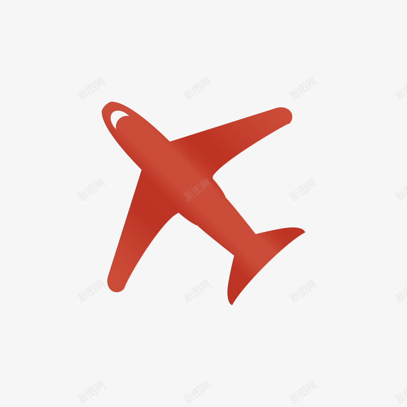 红色飞机图标png_新图网 https://ixintu.com UI 卡通 图标 手绘 航空 飞机