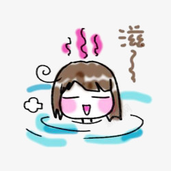 冬天泡澡日本温泉素材