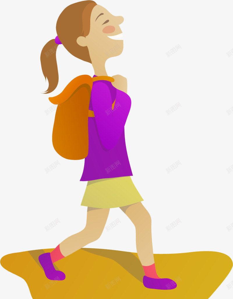 儿童节上学的小女孩png免抠素材_新图网 https://ixintu.com 上学的小女孩 儿童节 可爱小女孩 呆萌小女孩 开心 走路