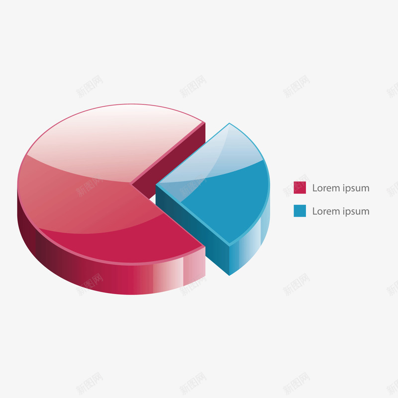 彩色饼状图图标png_新图网 https://ixintu.com 彩色 数据 素材 饼状图