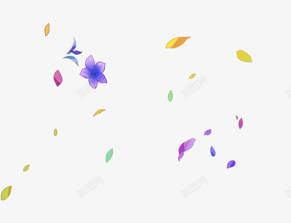 飘零在空中的花朵与花瓣png免抠素材_新图网 https://ixintu.com 新图网 空中 花朵 花瓣 飘零