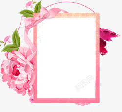 粉色可爱时尚高端花纹框素材