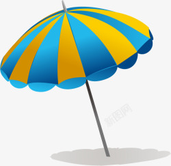 夏天海边海边的遮阳伞矢量图高清图片