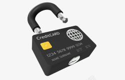 银行卡信息科技密码锁打开的银行卡锁高清图片