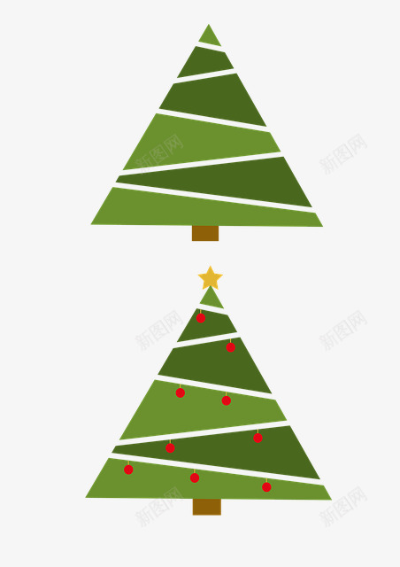 简约圣诞树手绘psd免抠素材_新图网 https://ixintu.com 冬季 圣诞树 圣诞节 手绘 松树 植物 美丽 节日 装饰