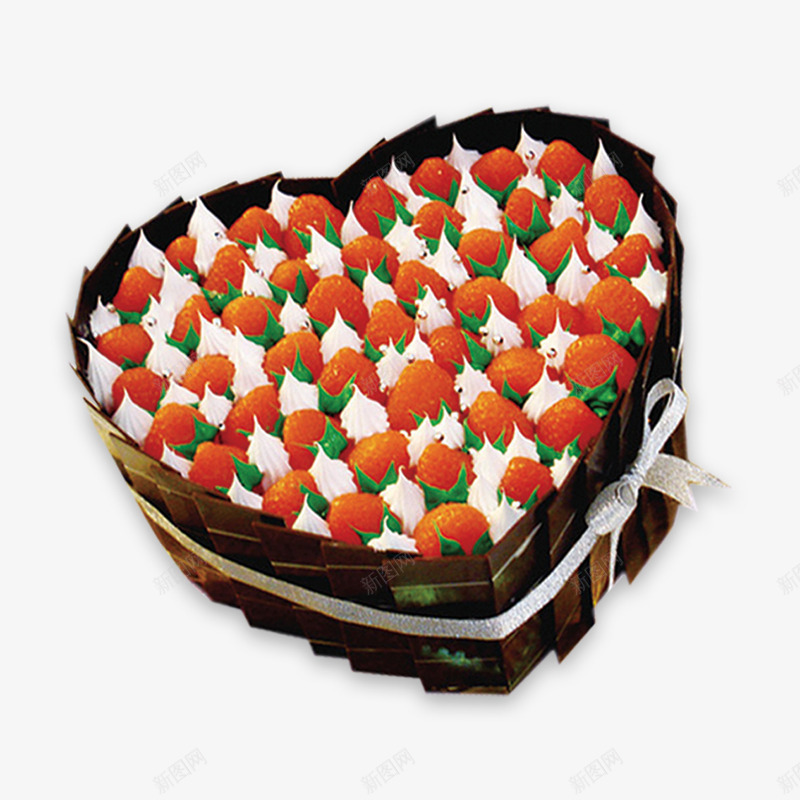 心形草莓奶油蛋糕png免抠素材_新图网 https://ixintu.com 巧克力片 心形蛋糕 掼奶油 草莓