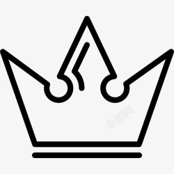 加冕王冠的国王图标高清图片