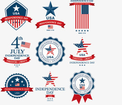外国标签美国独立日矢量图高清图片