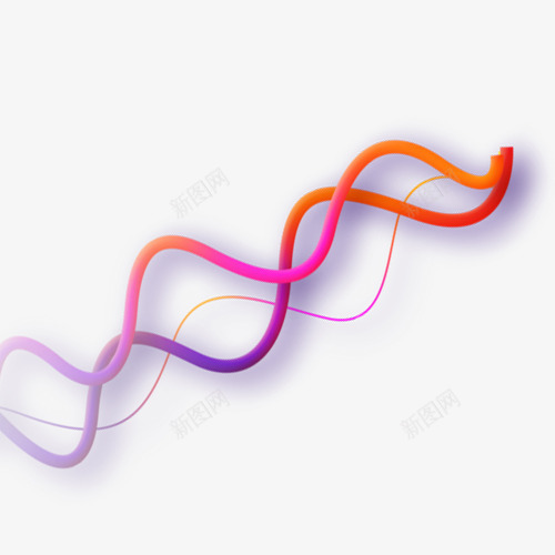 扭曲线条弯曲缠腰过渡png免抠素材_新图网 https://ixintu.com 双十一元素 弯曲 曲线 紫色 线条