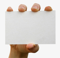 鐭噺鏄庝俊鐗手持白色卡片高清图片