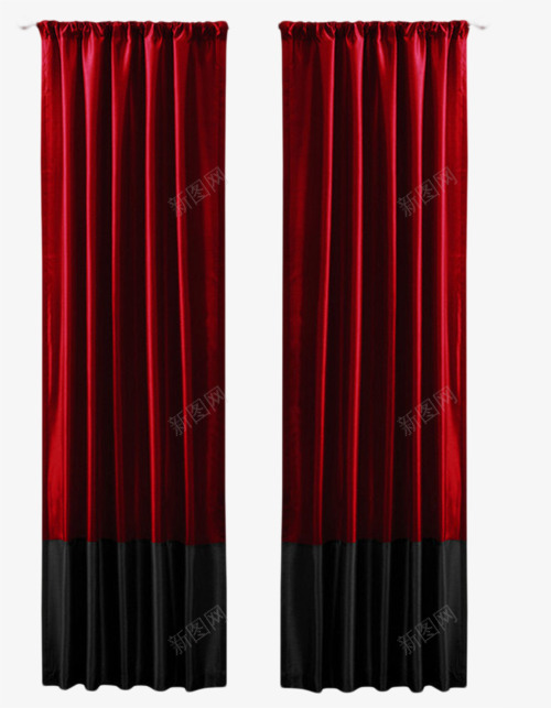 红色的窗帘png免抠素材_新图网 https://ixintu.com 产品 免费PNG 布 纱帘 软装