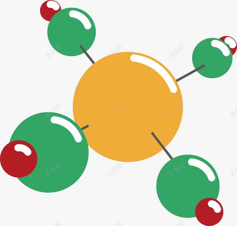 绿色结构图矢量图ai免抠素材_新图网 https://ixintu.com 分子结构 生物分子 矢量png 结构 结构体 绿色结构 矢量图