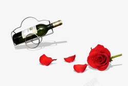 玫瑰葡萄红酒玫瑰高清图片
