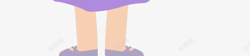 手绘卡通漂亮儿童女孩png免抠素材_新图网 https://ixintu.com 两个小辫 儿童 儿童服装 儿童服装设计 卡通女孩 紫色小裙子