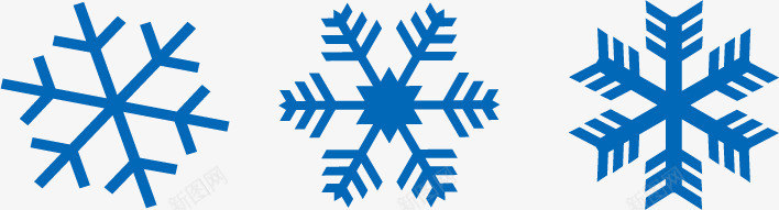 蓝色雪花图标png_新图网 https://ixintu.com 冬天 冬季 蓝色 雪花 雪花图标