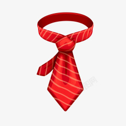 红色喜庆领带男士矢量图素材