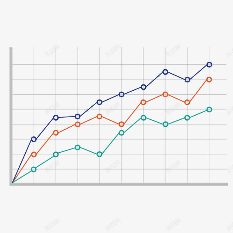 彩色折线数据png免抠素材_新图网 https://ixintu.com ppt 分析 刻度 图示 彩色 折线 数据 走势