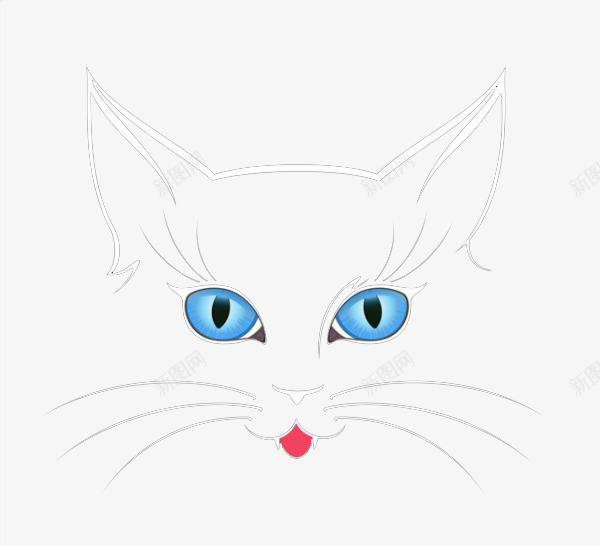 蓝眼睛的猫鼻子png免抠素材_新图网 https://ixintu.com 傲娇 卡通 可爱 吸猫 猫咪 猫鼻子 蓝眼睛 高冷的生物