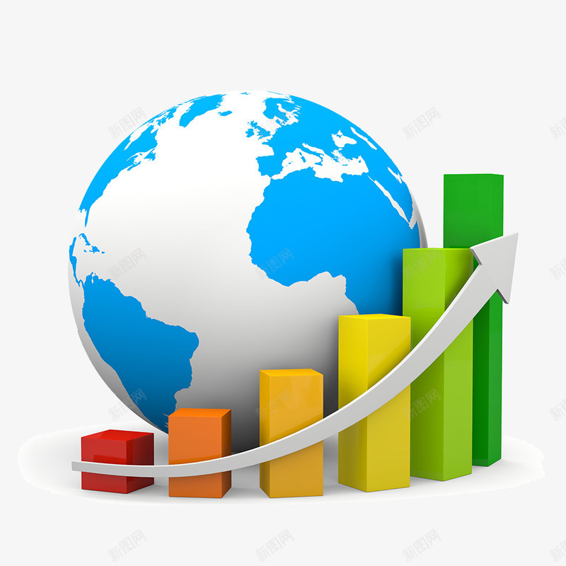 数据图表png免抠素材_新图网 https://ixintu.com 上升 图表 地球 数据图表 财务 销量上升
