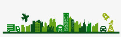 环保海报背景绿色环保城市建筑高清图片