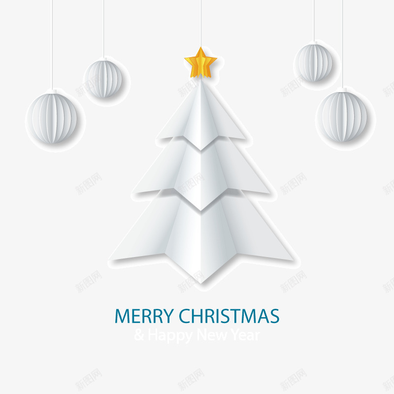 白色折纸圣诞树贺卡png免抠素材_新图网 https://ixintu.com 圣诞 圣诞树 圣诞节 圣诞装饰 折纸 白色 贺卡矢量图
