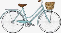 小清新自行车手绘自行车高清图片