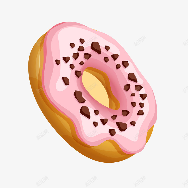 卡通甜甜圈png免抠素材_新图网 https://ixintu.com 卡通 手绘 甜点 甜甜圈 西式甜点 零食 食品 食物