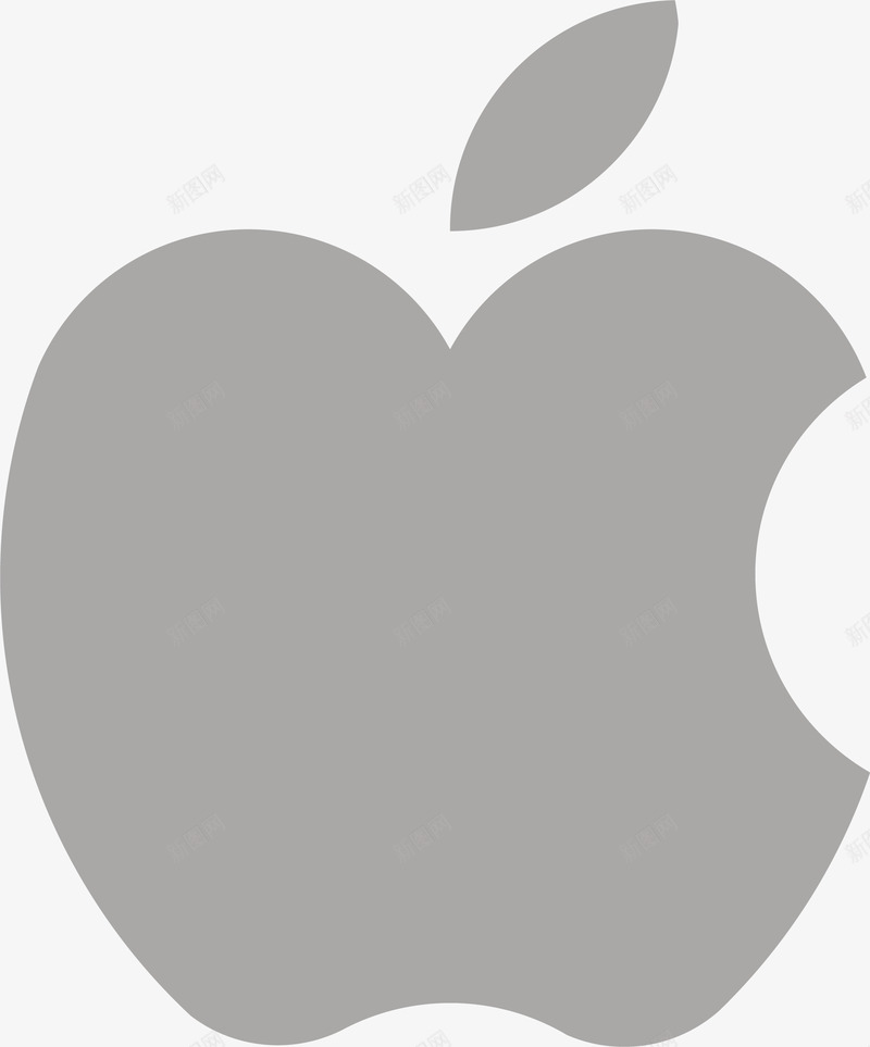 logoApple图标png_新图网 https://ixintu.com logo 布尔运算 灰色 苹果