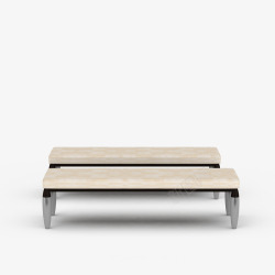 白色浅色简单长形板凳素材