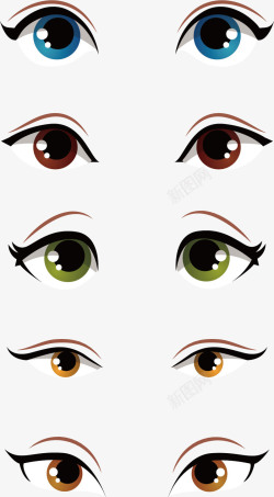 各类型各种类型的眼睛矢量图高清图片