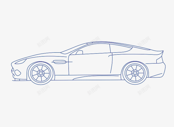 手绘汽车png免抠素材_新图网 https://ixintu.com 手绘画 汽车 矢量装饰 装饰 轿车