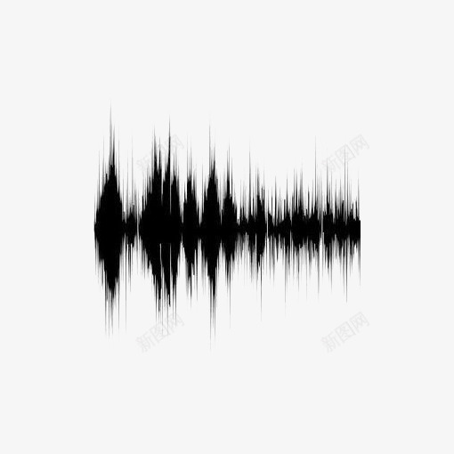 黑色音乐频率图标png_新图网 https://ixintu.com DJ 打碟 语音波纹 跳动 音乐 音波 音量波动 音频