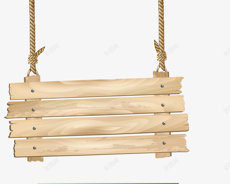 棕色绳子上的木牌png免抠素材_新图网 https://ixintu.com 卡通手绘 木制 木头 木牌 牌子 绳子 装饰图 钉子