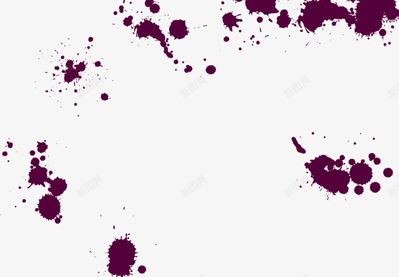 紫色的墨点png免抠素材_新图网 https://ixintu.com 墨滴 墨点 紫色