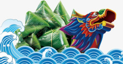 端午粽子龙舟素材