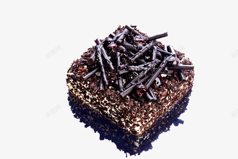 黑森林蛋糕png免抠素材_新图网 https://ixintu.com 巧克力 甜食 蛋糕 黑色