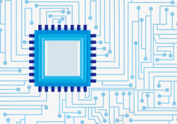 科技线路蓝色电板科技纹路平面矢量图高清图片