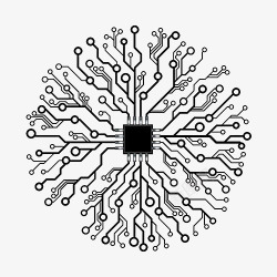 科技感电路图电路图元素高清图片