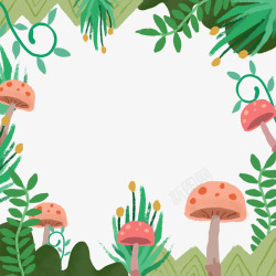 夏日丛林蘑菇春日植物素材