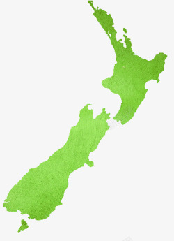 绿色新西兰地图素材