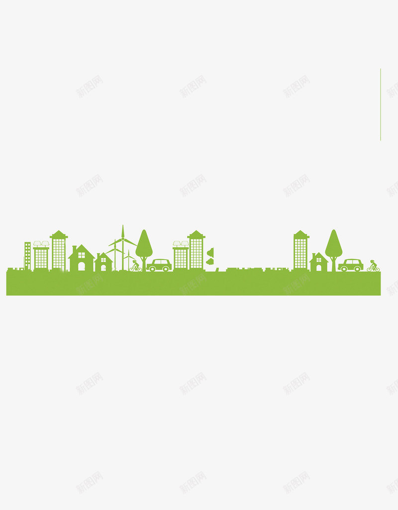 绿色环保的建筑psd免抠素材_新图网 https://ixintu.com 建筑 环保 环境 绿色