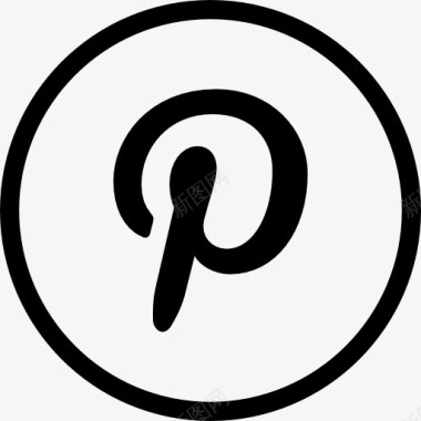 Pinterest的社会视觉网站标识图标图标