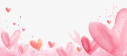 节日海报装饰字粉色爱心装饰高清图片
